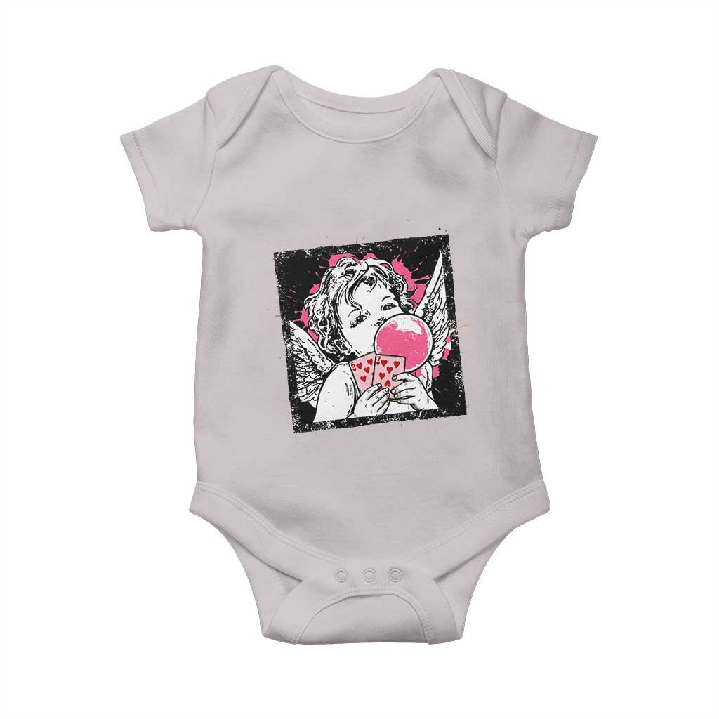 Funny 67 Valentines Baby Onesie Cupid Playing Cards Six Seven TS14 Ice Gray Print Your Wear