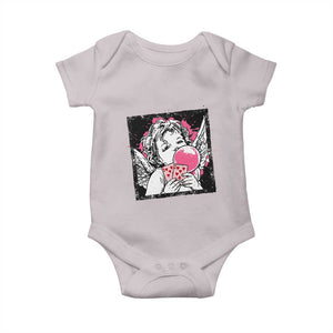 Funny 67 Valentines Baby Onesie Cupid Playing Cards Six Seven TS14 Ice Gray Print Your Wear
