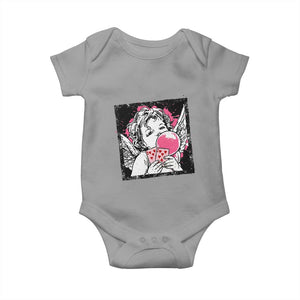 Funny 67 Valentines Baby Onesie Cupid Playing Cards Six Seven TS14 Sport Gray Print Your Wear
