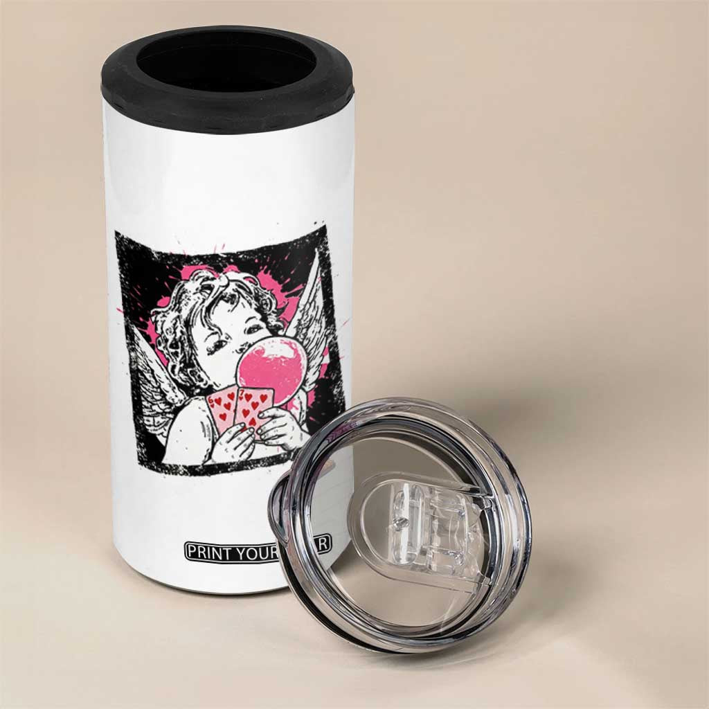 Funny 67 Valentines 4 in 1 Can Cooler Tumbler Cupid Playing Cards Six Seven TS14 Print Your Wear
