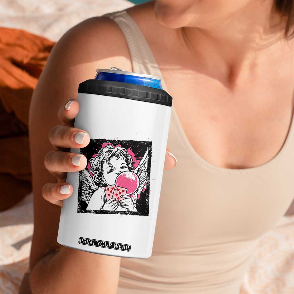 Funny 67 Valentines 4 in 1 Can Cooler Tumbler Cupid Playing Cards Six Seven TS14 Print Your Wear