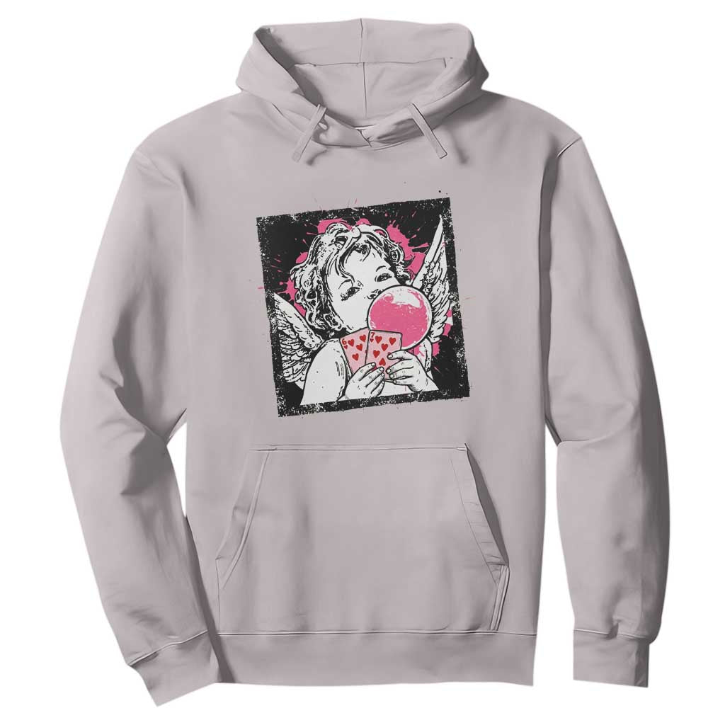 Funny 67 Valentines Hoodie Cupid Playing Cards Six Seven TS14 Ice Gray Print Your Wear
