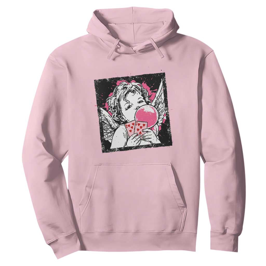 Funny 67 Valentines Hoodie Cupid Playing Cards Six Seven TS14 Light Pink Print Your Wear