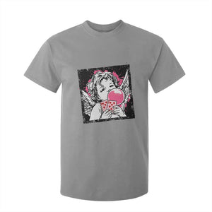 Funny 67 Valentines T Shirt For Kid Cupid Playing Cards Six Seven TS14 Sport Gray Print Your Wear