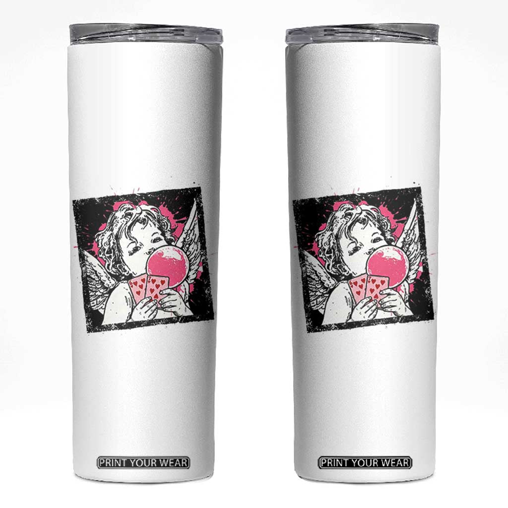 Funny 67 Valentines Skinny Tumbler Cupid Playing Cards Six Seven TS14 White Print Your Wear