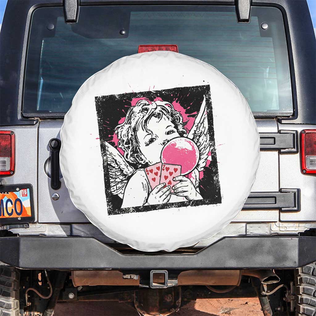 Funny 67 Valentines Spare Tire Cover Cupid Playing Cards Six Seven TS14 No hole White Print Your Wear