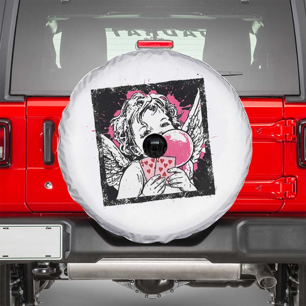 Funny 67 Valentines Spare Tire Cover Cupid Playing Cards Six Seven TS14 White Print Your Wear