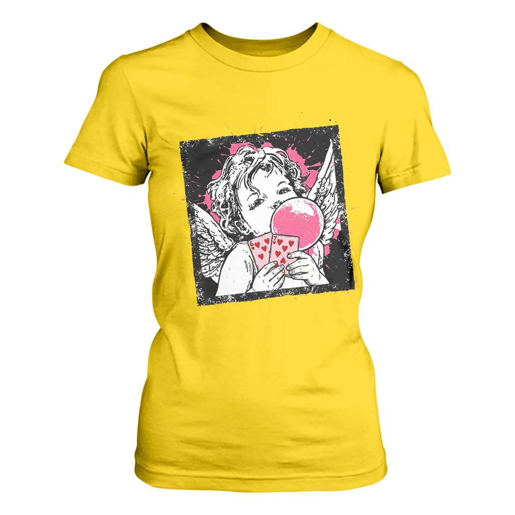 Funny 67 Valentines T Shirt For Women Cupid Playing Cards Six Seven TS14 Daisy Print Your Wear