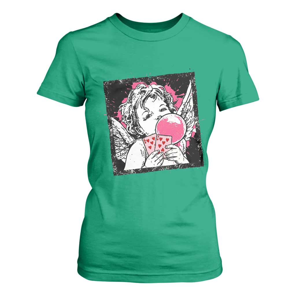 Funny 67 Valentines T Shirt For Women Cupid Playing Cards Six Seven TS14 Irish Green Print Your Wear