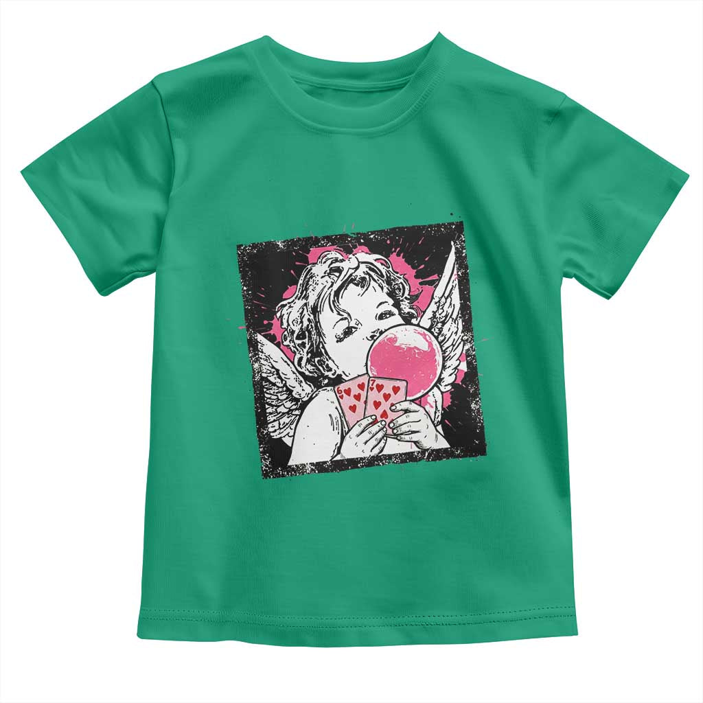 Funny 67 Valentines Toddler T Shirt Cupid Playing Cards Six Seven TS14 Irish Green Print Your Wear