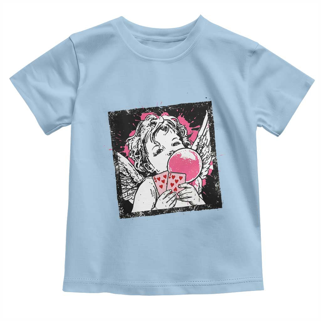 Funny 67 Valentines Toddler T Shirt Cupid Playing Cards Six Seven TS14 Light Blue Print Your Wear