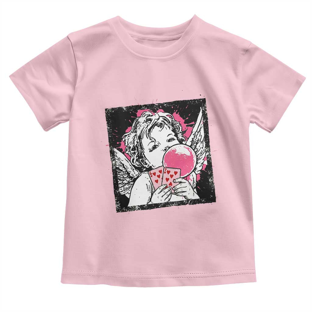 Funny 67 Valentines Toddler T Shirt Cupid Playing Cards Six Seven TS14 Light Pink Print Your Wear