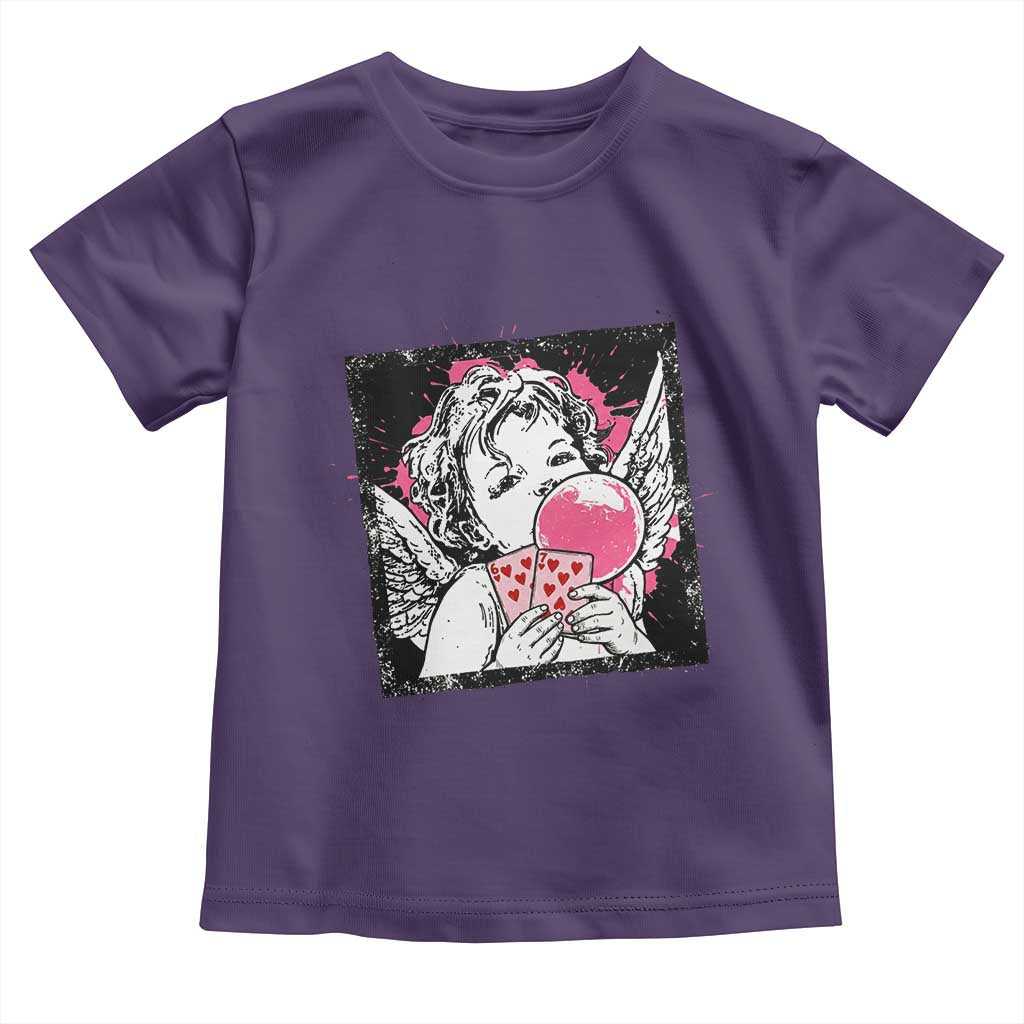 Funny 67 Valentines Toddler T Shirt Cupid Playing Cards Six Seven TS14 Purple Print Your Wear