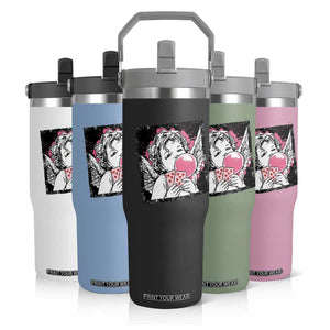 Funny 67 Valentines Flip Straw Tumbler Cupid Playing Cards Six Seven TS14 Print Your Wear