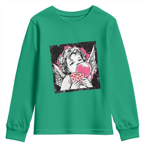Funny 67 Valentines Youth Sweatshirt Cupid Playing Cards Six Seven TS14 Irish Green Print Your Wear