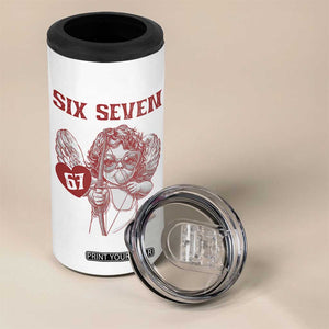 67 Valetines Meme 4 in 1 Can Cooler Tumbler Funny Six Seven Valentines Day Heart TS14 Print Your Wear