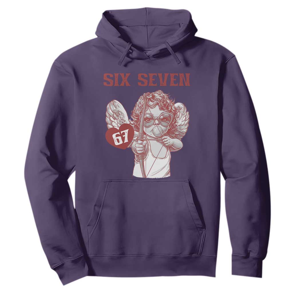 67 Valetines Meme Hoodie Funny Six Seven Valentines Day Heart TS14 Purple Print Your Wear