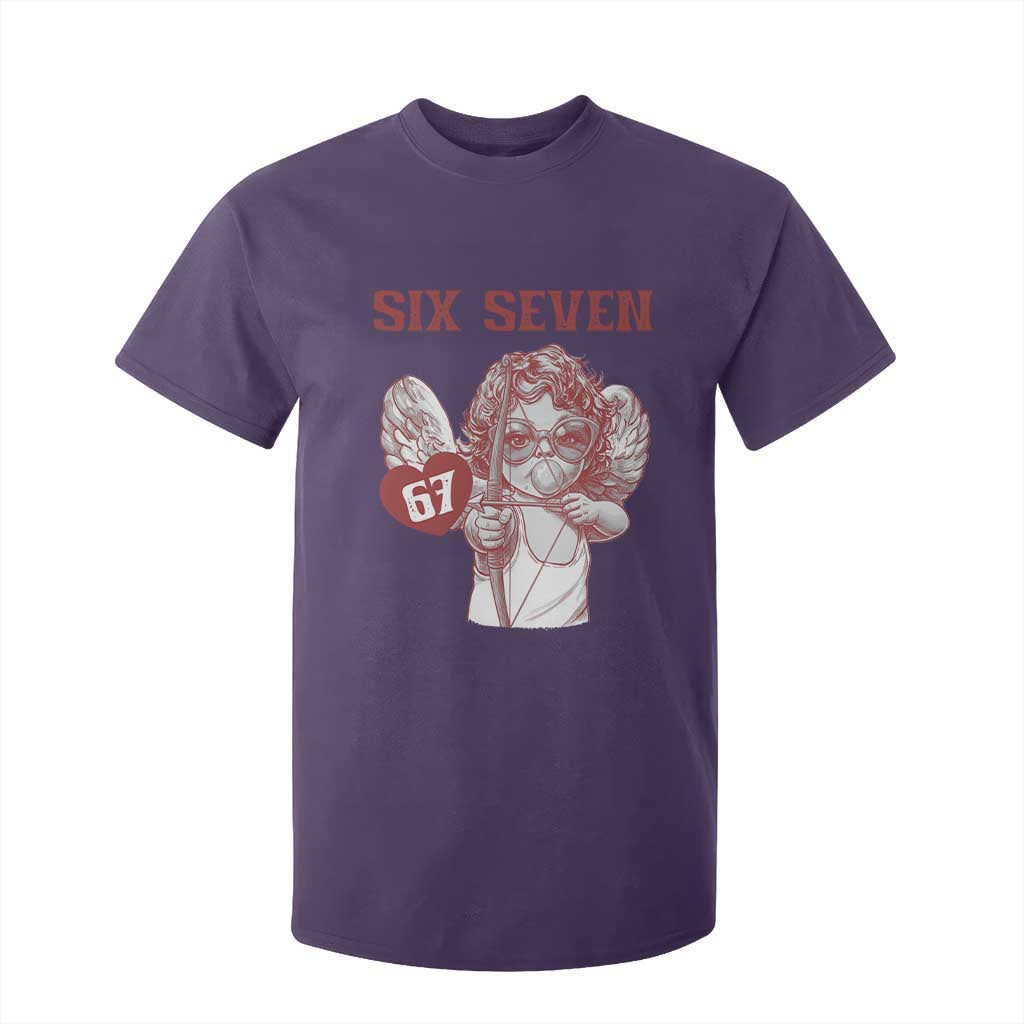 67 Valetines Meme T Shirt For Kid Funny Six Seven Valentines Day Heart TS14 Purple Print Your Wear