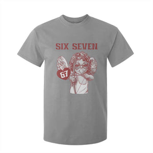 67 Valetines Meme T Shirt For Kid Funny Six Seven Valentines Day Heart TS14 Sport Gray Print Your Wear