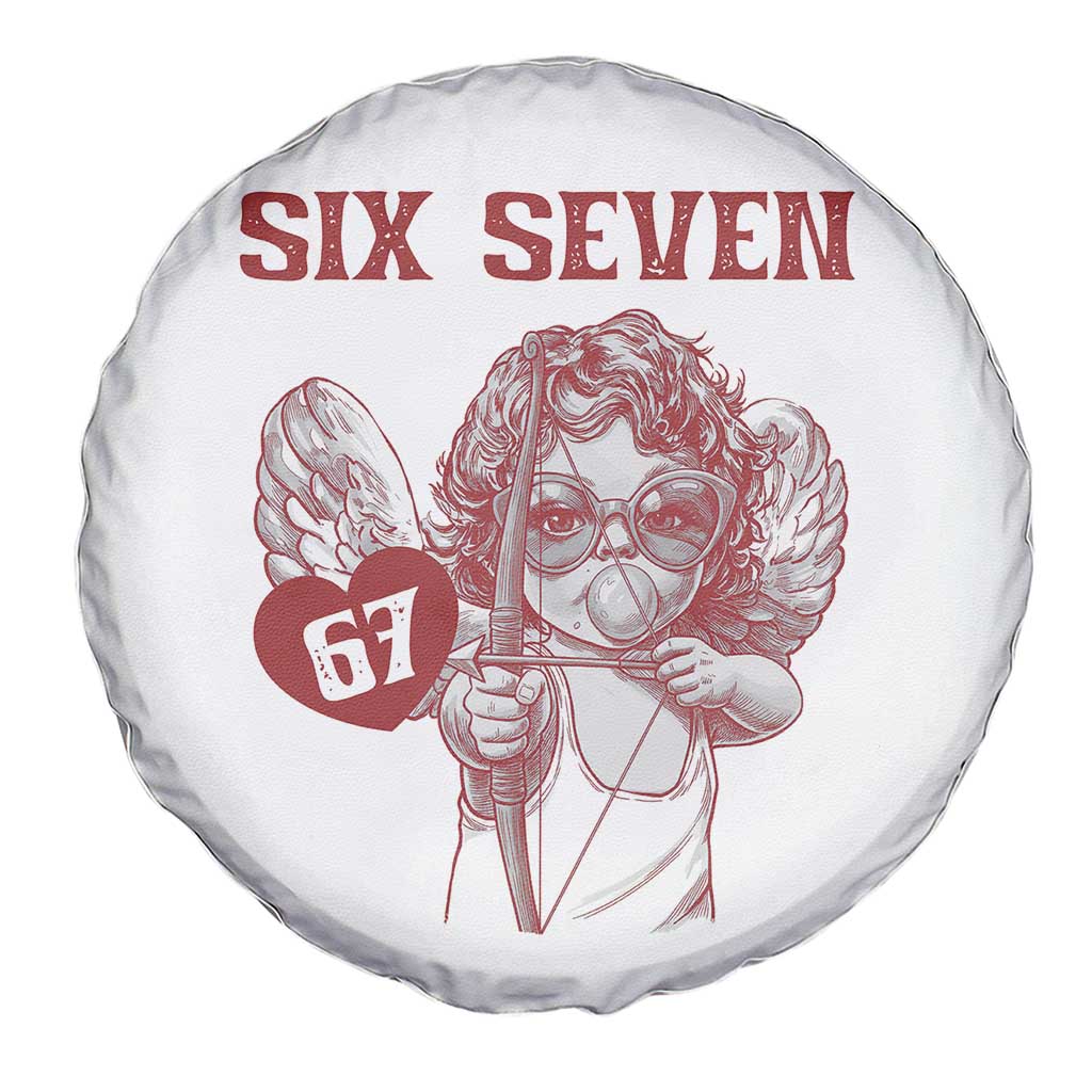 67 Valetines Meme Spare Tire Cover Funny Six Seven Valentines Day Heart TS14 Print Your Wear