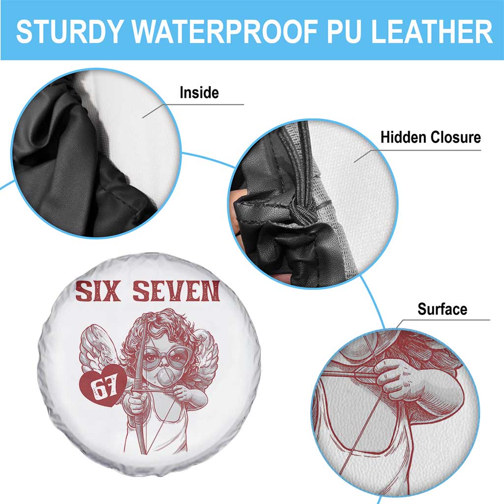 67 Valetines Meme Spare Tire Cover Funny Six Seven Valentines Day Heart TS14 Print Your Wear