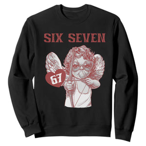67 Valetines Meme Sweatshirt Funny Six Seven Valentines Day Heart TS14 Black Print Your Wear