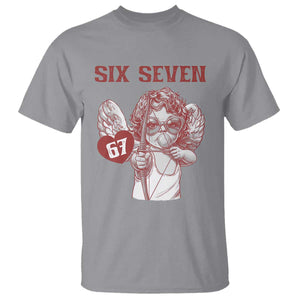 67 Valetines Meme T Shirt Funny Six Seven Valentines Day Heart TS14 Sport Gray Print Your Wear