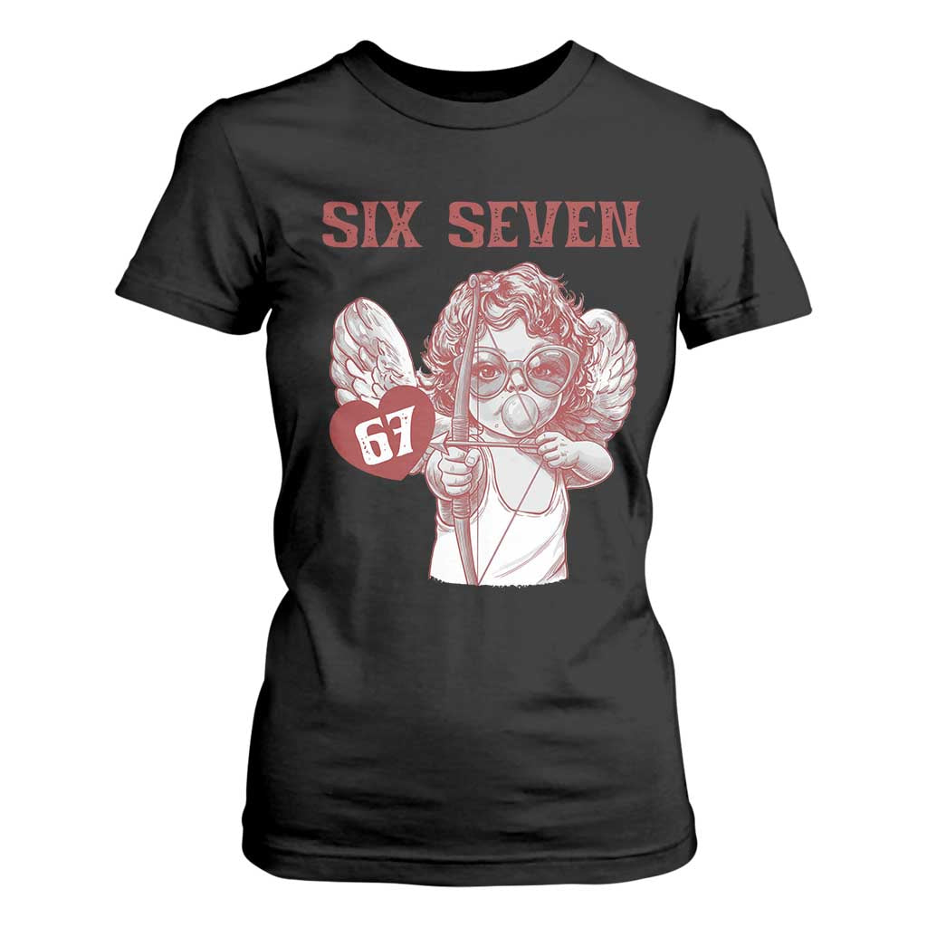 67 Valetines Meme T Shirt For Women Funny Six Seven Valentines Day Heart TS14 Black Print Your Wear