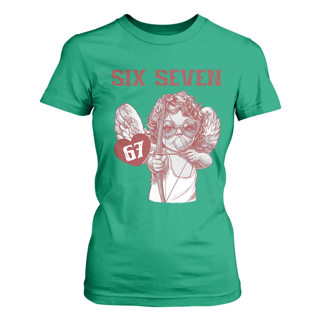 67 Valetines Meme T Shirt For Women Funny Six Seven Valentines Day Heart TS14 Irish Green Print Your Wear