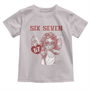 67 Valetines Meme Toddler T Shirt Funny Six Seven Valentines Day Heart TS14 Ice Gray Print Your Wear