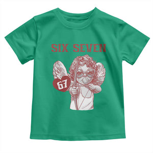67 Valetines Meme Toddler T Shirt Funny Six Seven Valentines Day Heart TS14 Irish Green Print Your Wear