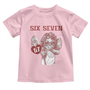 67 Valetines Meme Toddler T Shirt Funny Six Seven Valentines Day Heart TS14 Light Pink Print Your Wear
