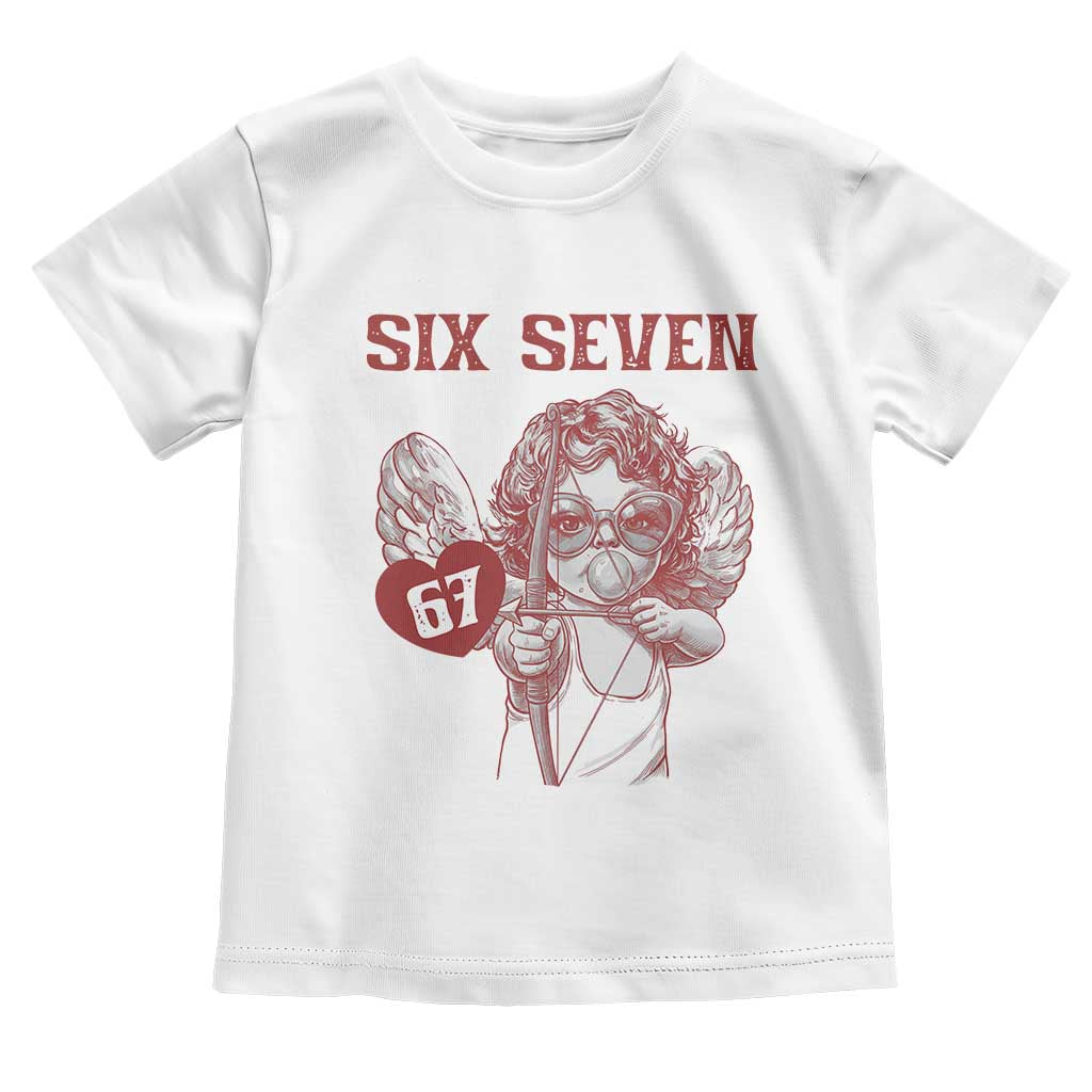 67 Valetines Meme Toddler T Shirt Funny Six Seven Valentines Day Heart TS14 White Print Your Wear