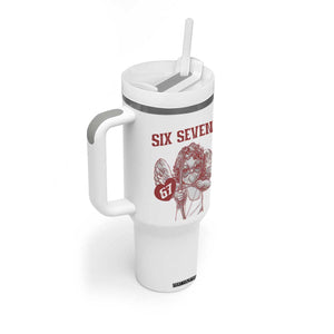 67 Valetines Meme Tumbler With Handle Funny Six Seven Valentines Day Heart TS14 Print Your Wear