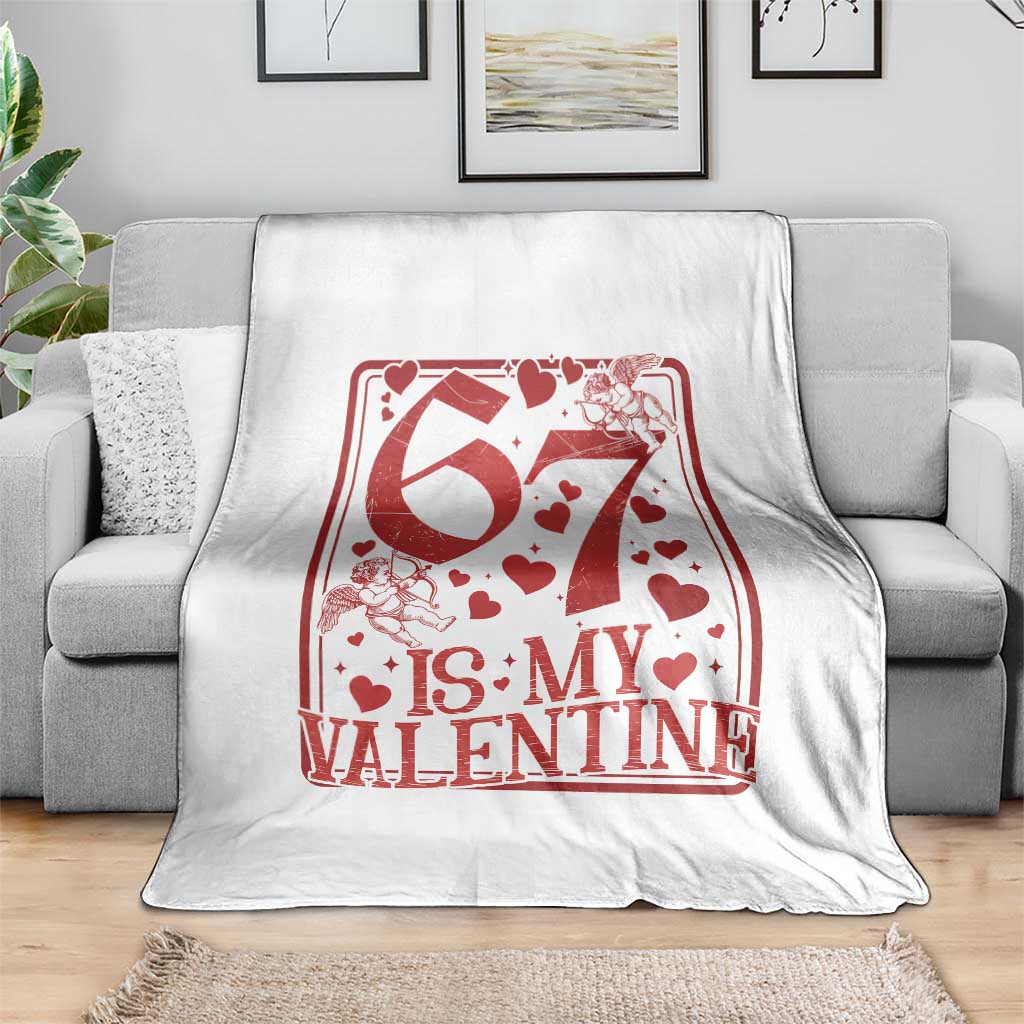 67 Valentines Playing Card Throw Blanket Funny Six Seven Relationship Meme TS14 Print Your Wear