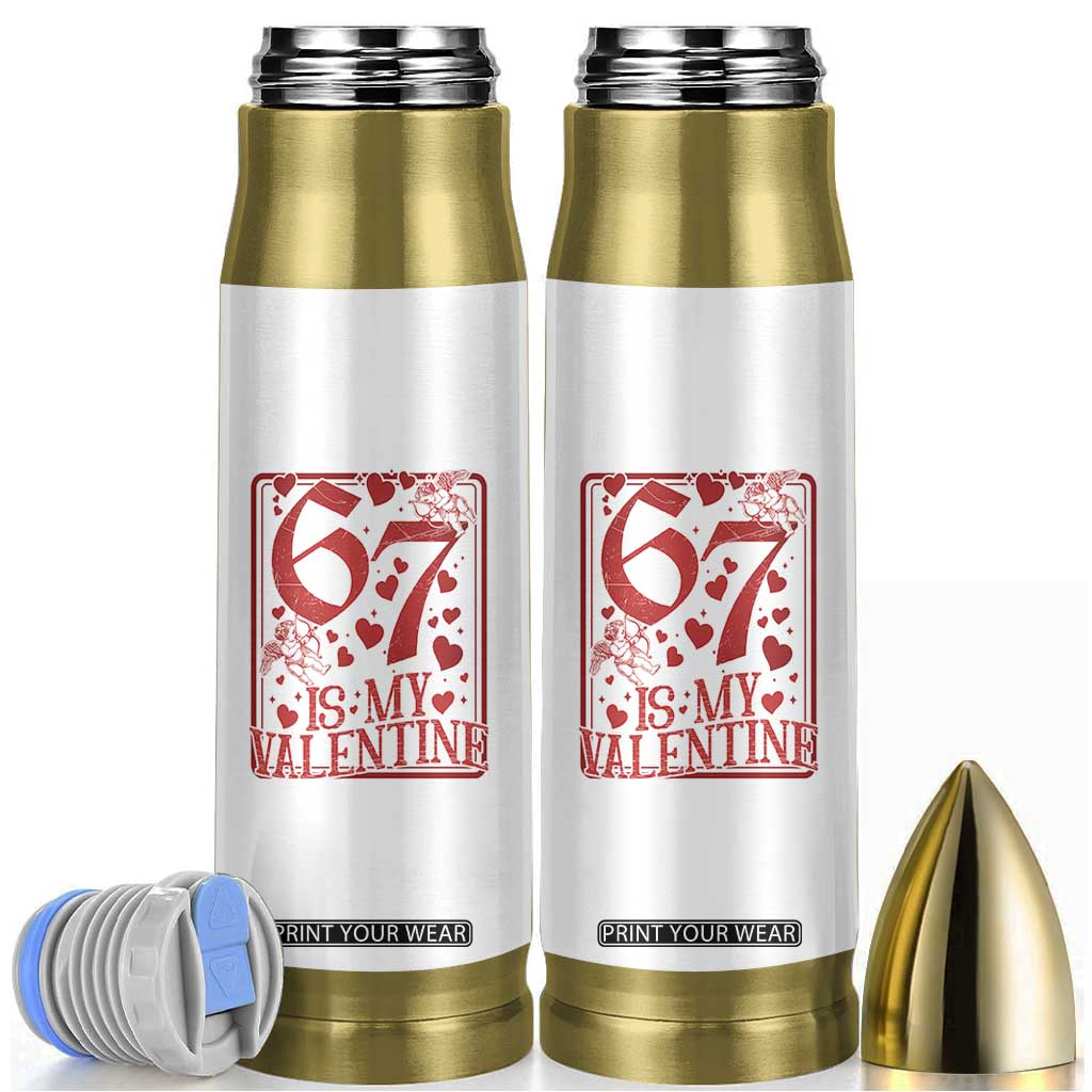 67 Valentines Playing Card Bullet Tumbler Funny Six Seven Relationship Meme TS14 White Print Your Wear
