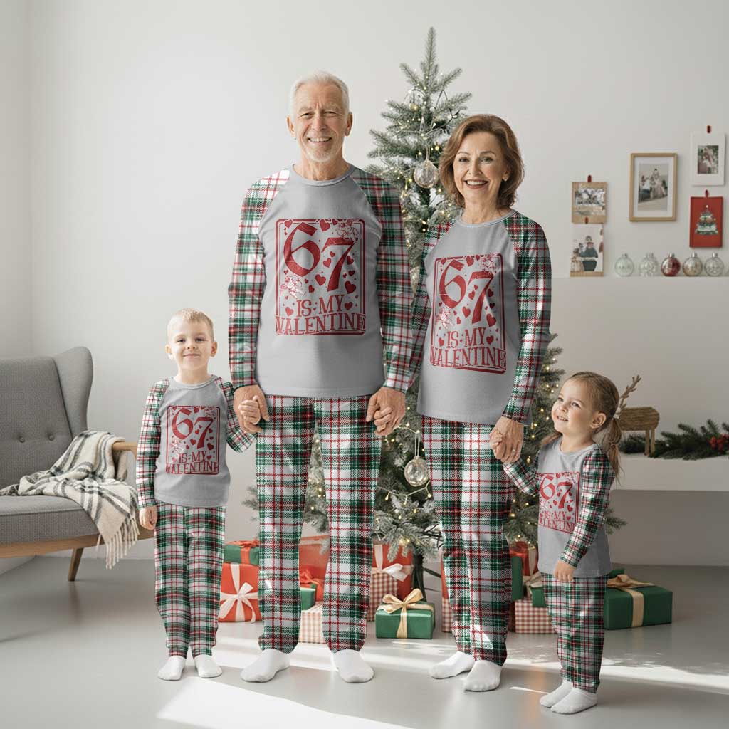 67 Valentines Playing Card Plaid Pajama Set Funny Six Seven Relationship Meme TS14 Christmas Plaid Print Your Wear