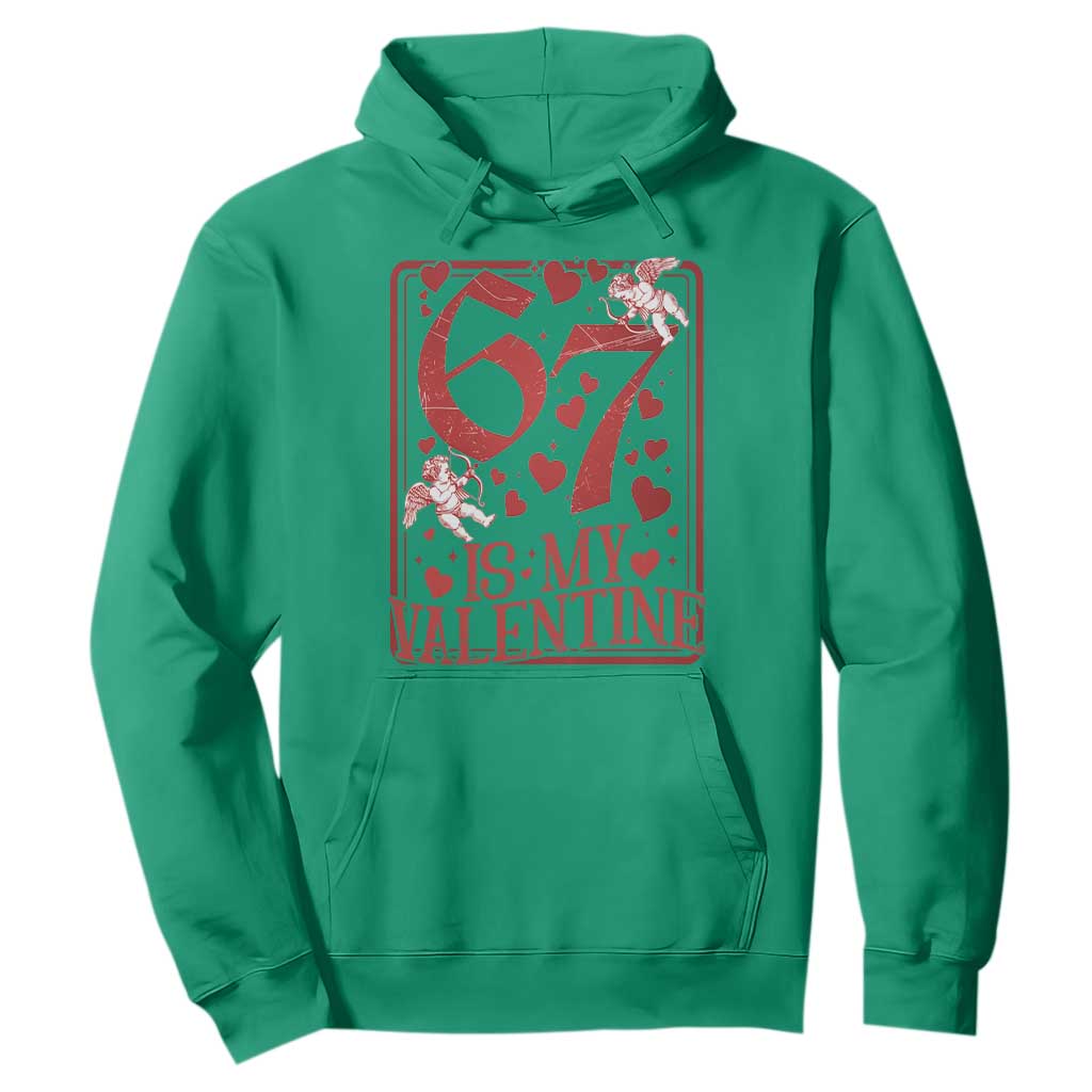 67 Valentines Playing Card Hoodie Funny Six Seven Relationship Meme TS14 Irish Green Print Your Wear