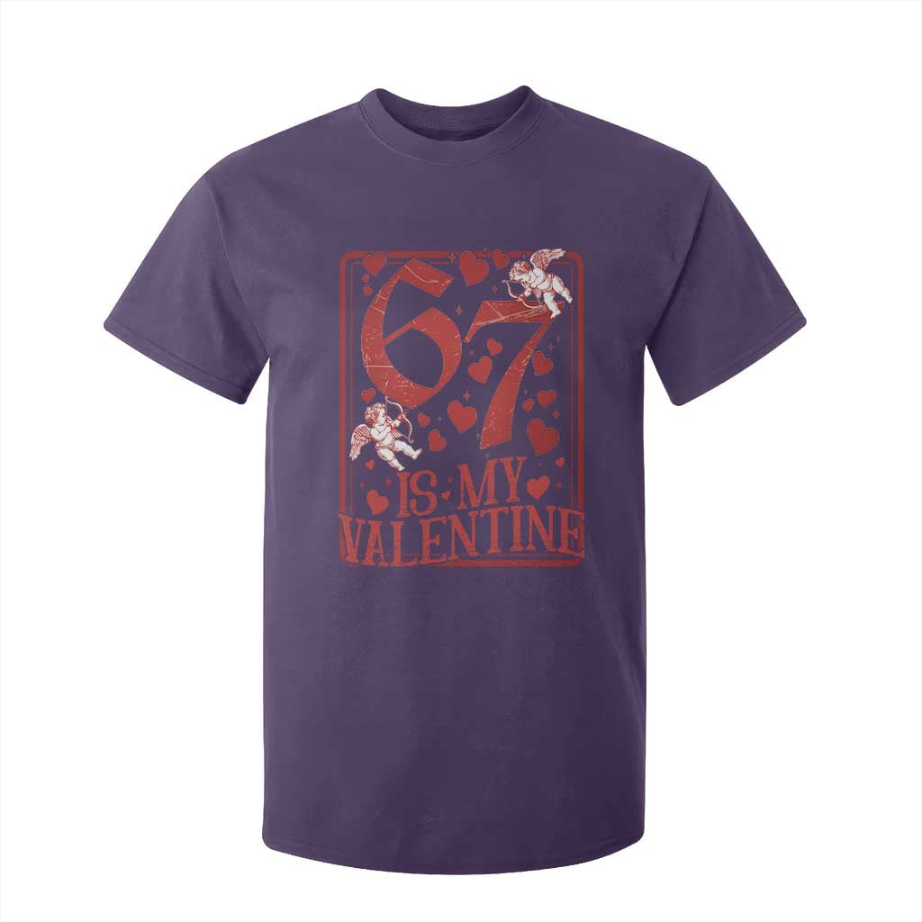 67 Valentines Playing Card T Shirt For Kid Funny Six Seven Relationship Meme TS14 Purple Print Your Wear