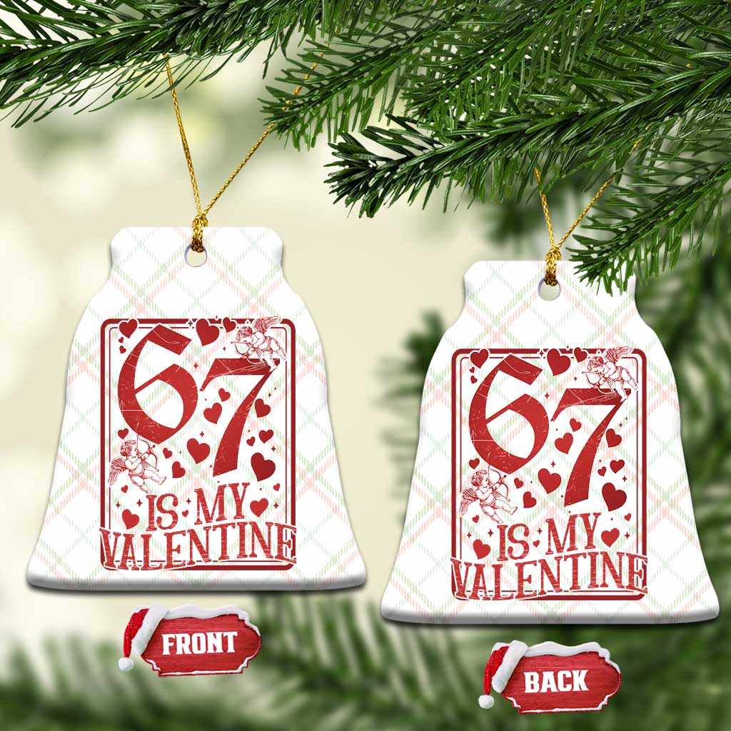 67 Valentines Playing Card Ceramic Ornament Funny Six Seven Relationship Meme TS14 Print Your Wear