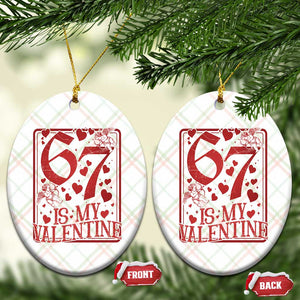 67 Valentines Playing Card Ceramic Ornament Funny Six Seven Relationship Meme TS14 Print Your Wear