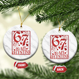 67 Valentines Playing Card Ceramic Ornament Funny Six Seven Relationship Meme TS14 1pc White Marble Print Your Wear