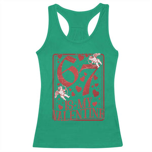 67 Valentines Playing Card Racerback Tank Top Funny Six Seven Relationship Meme TS14 Irish Green Print Your Wear