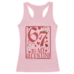 67 Valentines Playing Card Racerback Tank Top Funny Six Seven Relationship Meme TS14 Light Pink Print Your Wear