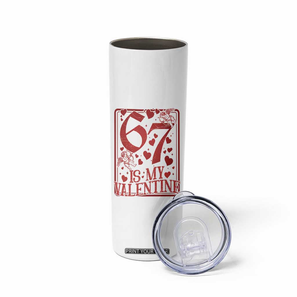 67 Valentines Playing Card Skinny Tumbler Funny Six Seven Relationship Meme TS14 Print Your Wear