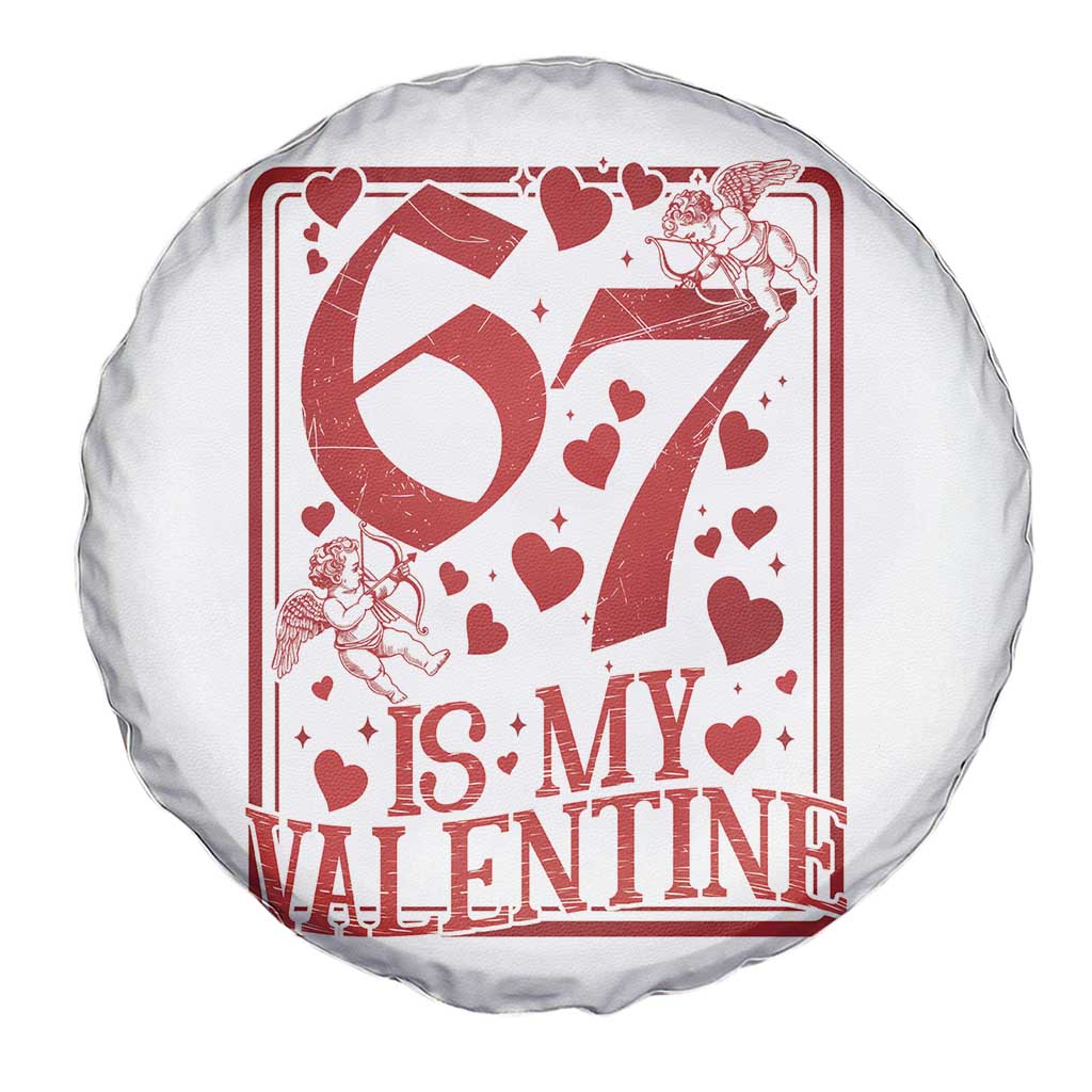 67 Valentines Playing Card Spare Tire Cover Funny Six Seven Relationship Meme TS14 Print Your Wear