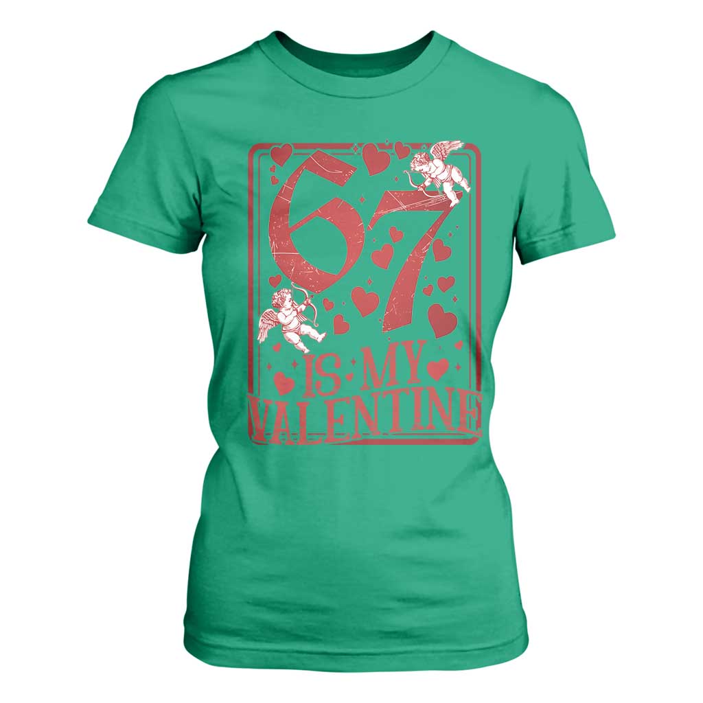 67 Valentines Playing Card T Shirt For Women Funny Six Seven Relationship Meme TS14 Irish Green Print Your Wear