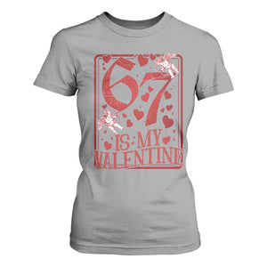 67 Valentines Playing Card T Shirt For Women Funny Six Seven Relationship Meme TS14 Sport Gray Print Your Wear