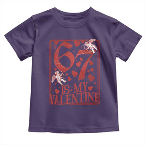 67 Valentines Playing Card Toddler T Shirt Funny Six Seven Relationship Meme TS14 Purple Print Your Wear