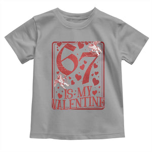 67 Valentines Playing Card Toddler T Shirt Funny Six Seven Relationship Meme TS14 Sport Gray Print Your Wear